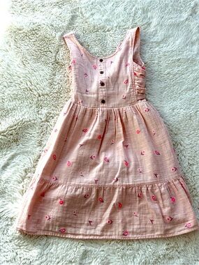 Cat & Jack Pink Floral Tiered Sundress